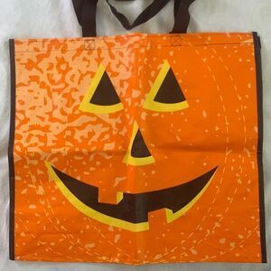 Reusable Plastic Tote Bag Marshalls Halloween Pumpkin
